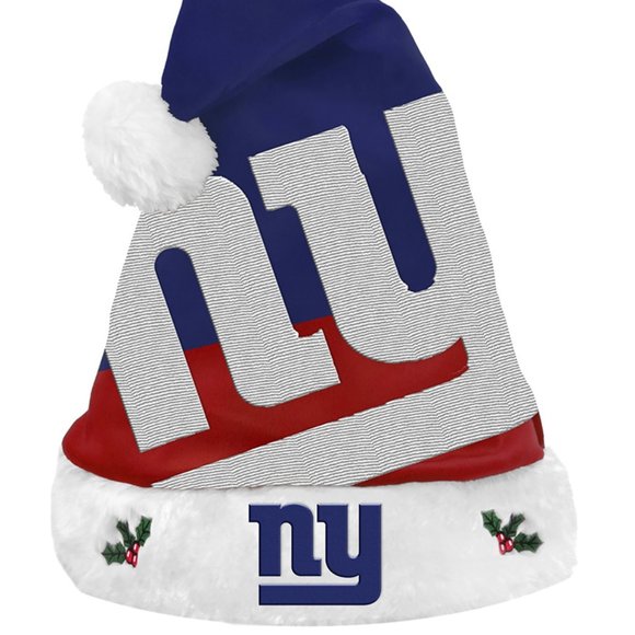 🎄Last One! NWT NFL NY Giants Christmas Santa Hat Football Fan Gift - Picture 1 of 1